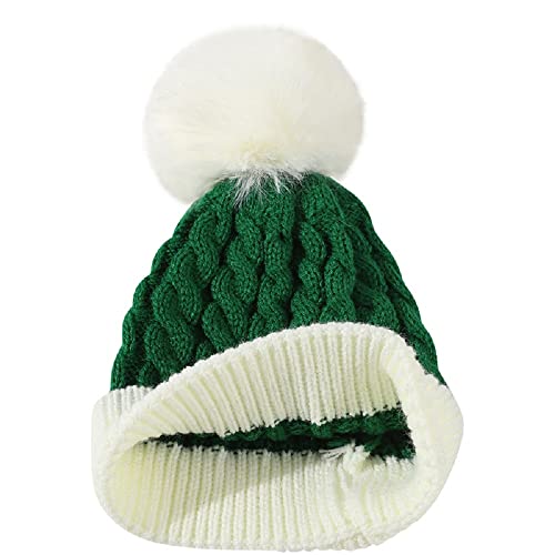 Christmas Hat for Toddler,Santa Hat for Kid Toddler Baby,Soft Warm Baby Beanie Knit Hat Green4