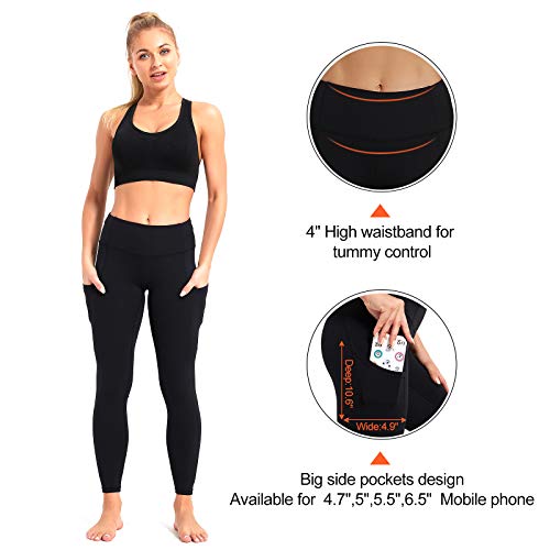 Sp3Lops Yoga Pants With Pockets For Women High Waisted Tummy Control Women's Buttery Soft Yoga Workout Leggings Running Pants Black #TOP2