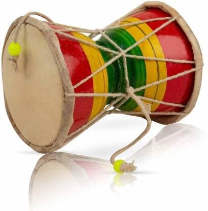 Blue Panther 3 Inch Wooden Damru | Traditional Hand Drum for Lord Shiva Pooja, Kids Toy & Musical Instrument-image-32