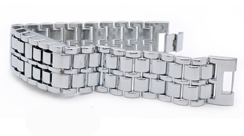 FANMIS Fashion Men's Simple Sports Watch Electronic Binary Digital LED Lava Alloy Rectangular Chain Watch4