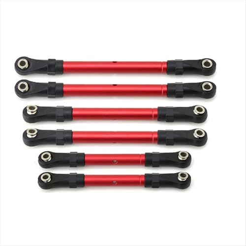 Rc Special Connecting Rod for Hoss for Slash 4WD Adjustable Front & Rear Tie Steering Rod Red RC Car Tracked Vehicles Parts and Accessories Upgrades Replacement Use