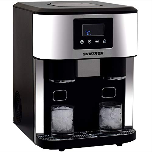Syntrox Germany Eiswürfelbereiter, Eiswürfelmaschine, Crushed Ice Maker, 18 kg / 24h, 2 Würfelgrößen, LED-Beleuchtung… – Bild 8