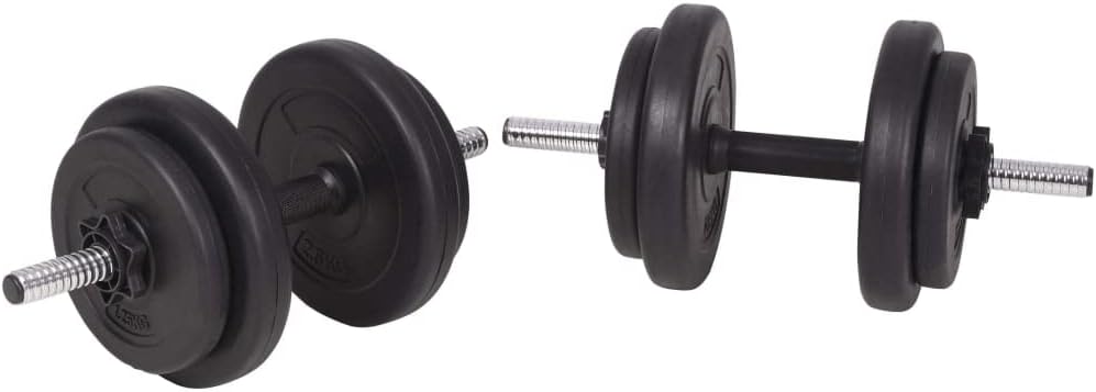 Workout Bench with Weight Rack, Barbell and Dumbbell Set 90 kg(Weight:238.1 lbs),275371