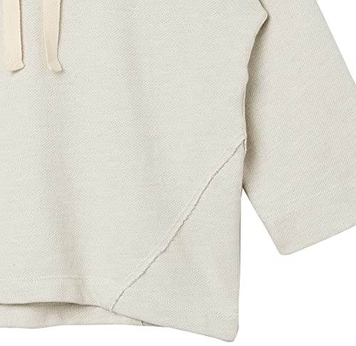 Cable Stitch Women's Drawstring Cowl Neck Top Heather Grey Medium #TOP4