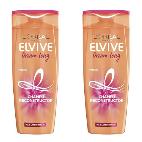 L'Oréal Paris Elvive Dream Long Champú Reconstructor - 370 ml (Paquete de 2)