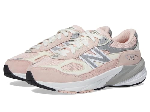 Image of New Balance Kid's 990 V6 Lace-Up Sneaker, Pink Haze /White, 13.5 XW Little Kid