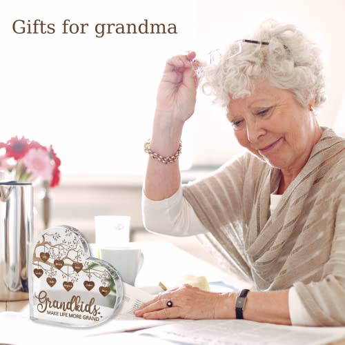 Pawfect House Birthday Grandma Gifts - Gifts For Grandma From Granddaughter, Grandson - Nana Gifts - Best Grandma Mothers Day Gifts - Grandmother Gift Ideas - Personalized Heart Shaped Acrylic #TOP4