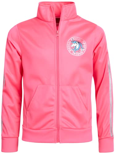 Angel Face Girls' Tracksuit Set - 2 Piece Tie Dye Tricot Zip Sweatshirt And Joggers (7-12), Size 14-16, Fuchsia-Sequins #TOP6