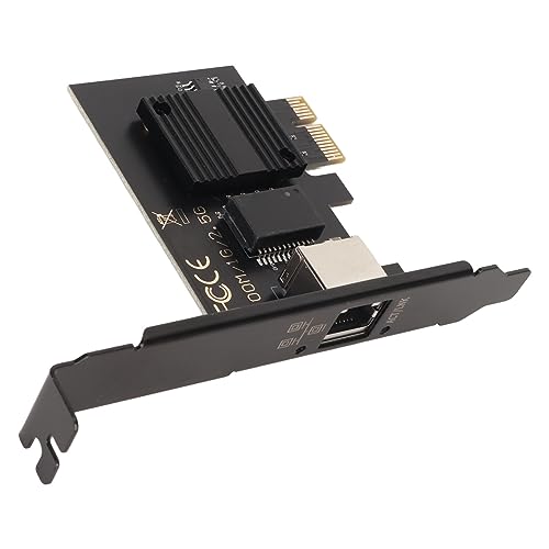 POCREATION 2.5G PCIe Network Card I226 V Chip 10/100/1000/2500Mbps RJ45 LAN Adapter con Disipador de Calor de Aleación de Aluminio para PC de Escritorio Gaming Server miniatura 7