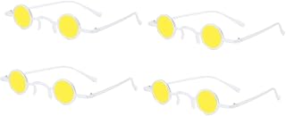 4 Pares De Óculos De Sol Redondos Óculos De Sol De Baile Adereços De Baile Comédia Novidade Olhos Óculos De Sol Retrô Redondos Paródia De Óculos De Sol Paródia Engraçada