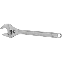 ZOEDO 24 Inch Adjustable Wrench, Drop Forged Carbon Steel Adjustable Spanner, Chrome Plated Polished Finish, Wide Open Jaw Adjustable Wrench for Nuts, Bolts and Various Fasteners