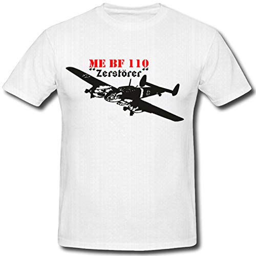 T-Shirt Me 110 Luftwaffe blanc idéal pour les meetings aériens