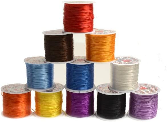 QianKao 专用弹力线 珠宝线 饰品线 串珠皮筋 手链线(玖红色)