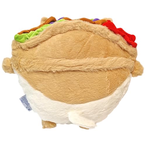 moodrush® 🥙 😺 Baby DÖNER Cat | Kebab Katze | Fast Food Plüschtier Kuscheltier Kebap Stofftier Kawaii Gyros Pita Kissen Kitty flauschig | waschbar, ca. 40 cm | Versand aus Deutschland