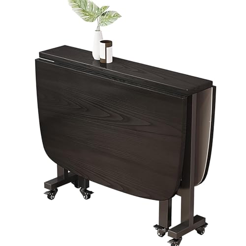 Mesa de comedor plegable multifuncional con 6 ruedas, ampliable para espacios pequeños, mesa de cocina rectangular