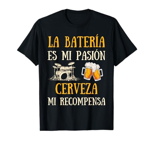 Baterìa Hombre Divertido Idea De Regalo Baterista Cerveza Camiseta