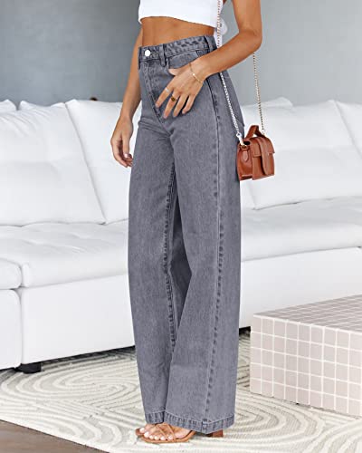 PLNOTME Women's High Waisted Jeans Boyfriend Baggy Straight Leg Casual Denim Pants — view 5