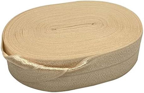 Bowtique Emilee 1" Elastic 10 yards Spool, Fold Over Elastic for Headbands, Hair Ties or other Sewing Projects (Nude)