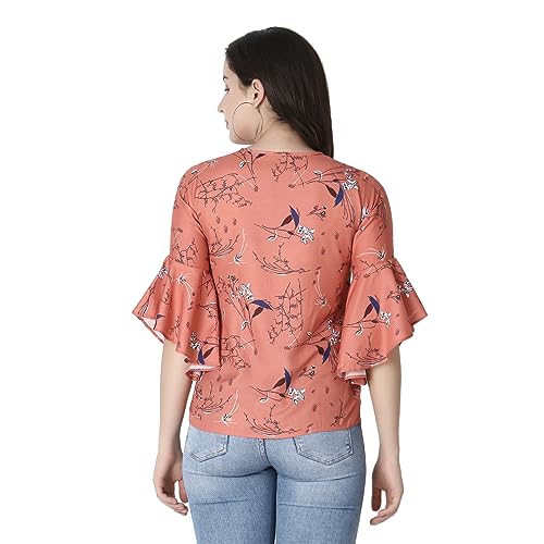 Image of DHRUVI TRENDZ Solid Regular Fit Jeans Rayon Western Tops for Women Stylish