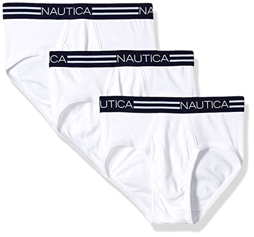 Nautica mens Classic Cotton 3-pack Fly Front Briefs