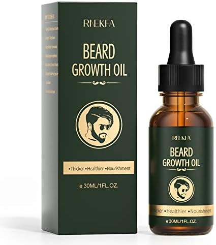 Beard Growth Oil With Biotin Caffeine Natural Beard Growth Serum for Men Promote Hair Regrowth Full Longer Thick Masculine Facial Hair Treatment Care 30ml