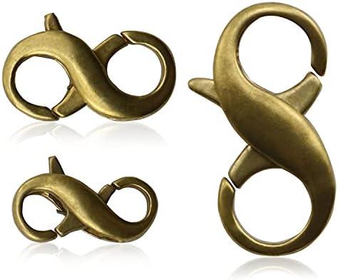 YYANGZ 3PCS Double Opening Lobster Clasp Lock Necklace Connector DIY Jewelry Repair Kit Bracelet Extender Clasps for Bracelet Necklace Jewelry Closing