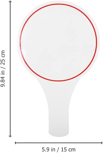 Miniatura 3 de STOBOK Raquetas de respuesta de borrado en seco 4 piezas de borrado en seco paletas de doble cara pizarra blanca redonda de mano para subastas