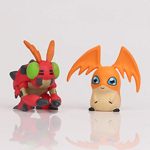 Luman Crazy 9 Pcs Digital Monster Adventure Agumon Gabumon Mini Pvc Figures Set Digimon Toys, 1.7 - 1.9 Inches #TOP4