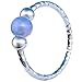 Opal Helix Earring Hoop - 925 Sterling Silver Light Blue Opal Cartilage Earring ring,Opal Helix piercing Hoop Ear Jewelry