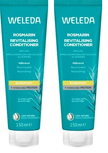 WELEDA Bio Rosmarin Revitalising Conditioner - Naturkosmetik Haarpflege Spülung mit Jojobaöl, Rosmarinöl & Arginin für natürlichen Glanz & Volumen. Haarspülung ohne Silikone & Sulfate (vegan, 150ml)