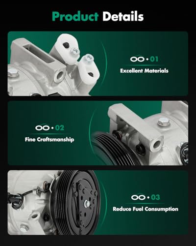 Image of SCITOO AC Compressor for INFINITI for QX4 3.3L 1997-2000, Fast Cooling Air Conditioner Compressor for Nissan for Pathfinder 3.3L 1996-2000