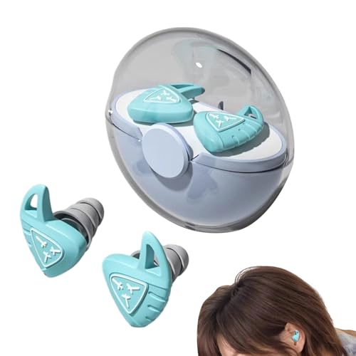 mivceklw 睡眠用 イヤープラグ - 再利用可能防水イヤープラグ,シリコン 耳栓 - 勉強 旅行 コンサート バイク 飛行機 フライト 昼寝用