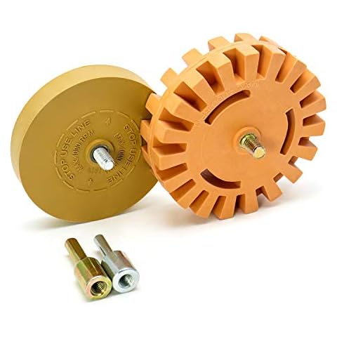 Removedor de calcomanías QWORK con rueda de extracción de 100mm + 88mm Cover