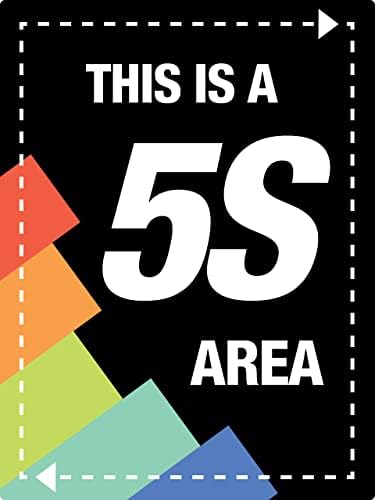 This is a 5S - Area Sign Board, Acrylic Board Fixed with PVC Waterproof Sticker and doubleside Tape