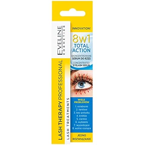 Eveline Cosmetics Eyelash Growth Serum 8in1 | 10 ML | Strengthening and Thickening Long Lash Conditioner | Argan Oil and Hyaluronic Acid | Long Lashes Booster Cover