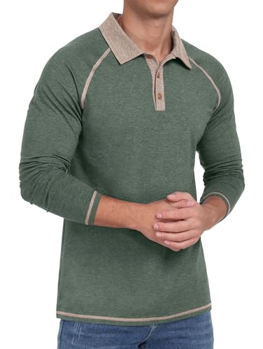 Sailwind Mens Long Sleeve Polo Shirts Cotton Fashion Casual Raglan Golf Shirts4
