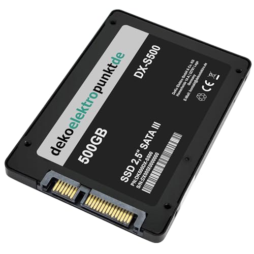 dekoelektropunktde 500 Go Disque Dur SSD Convient pour Toshiba Qosimo G30-189, Remplacement Alternatif
