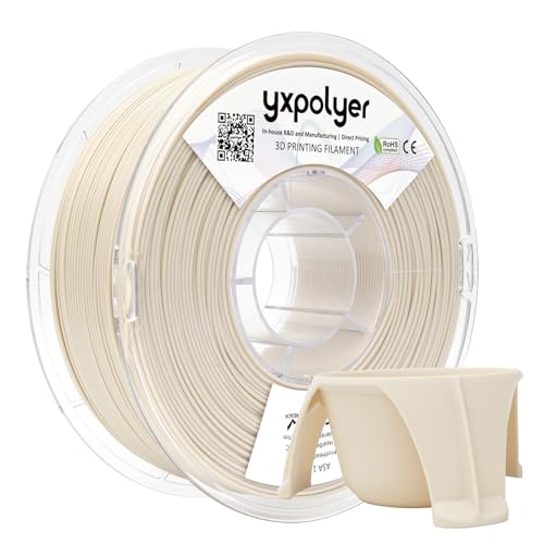 Image of ASA Filament 1.75mm Light Ivory 1KG, UV & Weather Resistant 3D Printer Filament Perfect for Outdoor Functional Parts, Marble Tan Beige Color for Camping, Hiking