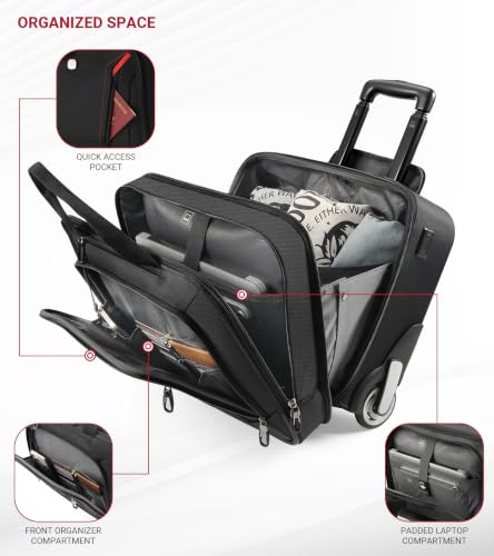 star cloud Rigid Frame Rolling Laptop Bag