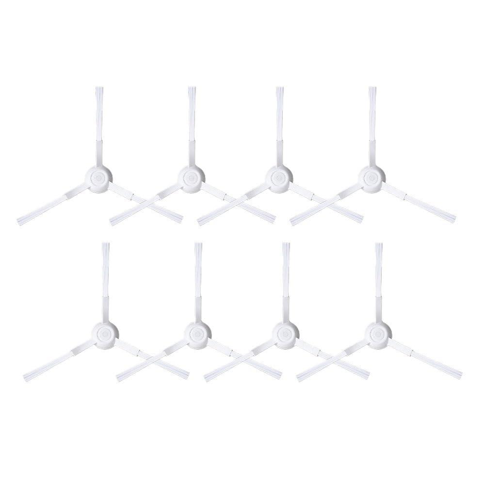PANDIVNSKDK ,Compatible For Xiaomi, Side Brush 3C Plus S20 D106 E10C E12 E10 B112 C103 Sweeping Robot Vacuum Cleaner Triangle Side Brush Spare Parts(8pcs brush)