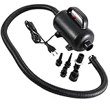 ADORZ Luftpumpe, Elektrischer Luftkompressor, Tragbare Elektrische Luftpumpe Für Air Track, 1200W Luftkompressor Mit 2 Düsen, Schnelles Aufblasen/Entleeren, Gymnastikpumpenmatten