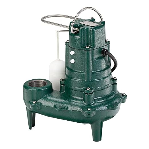 Zoeller Waste-Mate 267-0001 Sewage Pump, 1/2 HP Automatic – Heavy-Duty Submersible Sewage, Effluent or Dewatering Pump