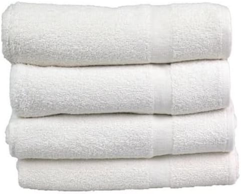 6 New White Pure Cotton 24X50 Hotel Motel Deluxe Bath Towels Health Gym 10/S