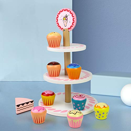 Yoptote Kaufladen Zubehör Holz Kaufmannsladen Küchenzubehör Kinderküche Erleben Küchenspielzeug Geschenk für Kinder 2 3… – Bild 7