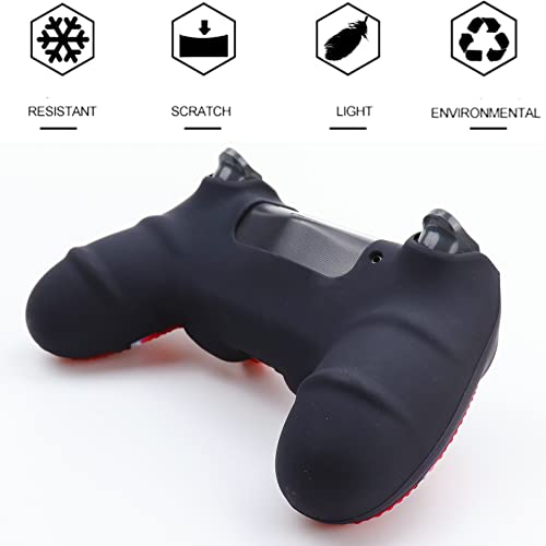 Image of Silicone Skin for Ps4 Controller, 1pc Anti-Slip Shell Cover Case with 10 Joystick Grips for Playsation 4 / Slim /Pro Dualshock 4 Controller Wireless Gamepad(PS4 Controller #7)