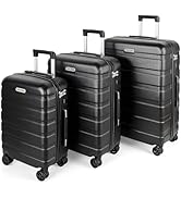 MoFut Hartschalen-Handgepäck Koffer – Reisekoffer mit 4 Drehbaren Rollen (360°) und 3 Stelige-Zahlenschloss (XL, 95L, Du 41dALj8iO L. AC SR166,182