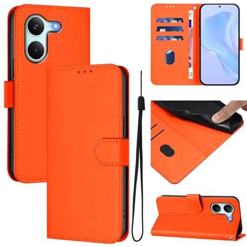 �X�}�z�P�[�X �Ή��@�� for Xiaomi Poco C85x 5G,�Ή��@�� for Redmi A7 Pro 4G �X�}�z�P�[�X�y�J�[�h�z���_�[�E�E�H���b�g�E�}�O�l�b�g�o�b�N���E�t���b�v�E�X�^���h�@�\�t���zOrange