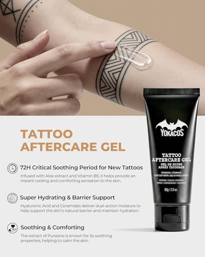 Tattoo Aftercare Kit 4-Piece Set - Tattoo Balm Gel Cleansing Foam Wrap — view 3