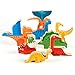 Dinosaur Puzzles for Kids Ages 3-5 - 3D Wooden Jigsaw Puzzle for Toddlers & Kids, 9”x 9” Tray, Bright Colorful Shape Sorting, Promotes Creativity & Learning, Non-Toxic Gift Toy