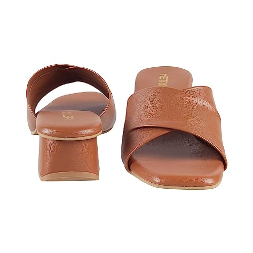Image of Metro Women's Faux Leather Formal Block Heel Fashion Sandals